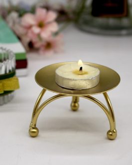 Round Table Golden Candle Holder
