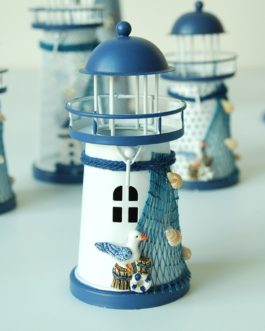 Mediterranean Lighthouse Candle Holder