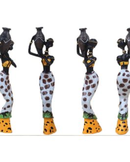 African Lady Display Exotic Sculptures