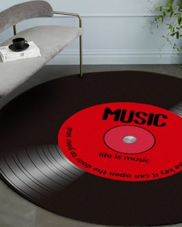 Creative Vinyl Record MUSIC Printed Carpet