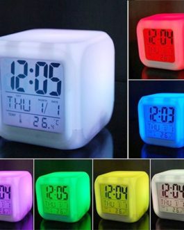 7 Color LED Change Digital Glowing Alarm Clock
