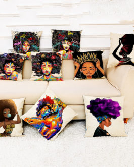 African Women Style Printed Cushion Cover