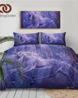 Purple Unicorn Bedding Set