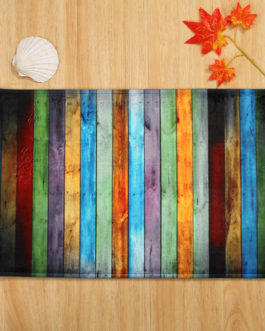 Colored Wood Stripe Print Carpet