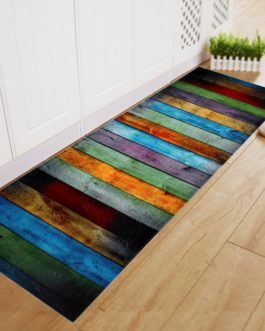 Colored Wood Stripe Print Carpet