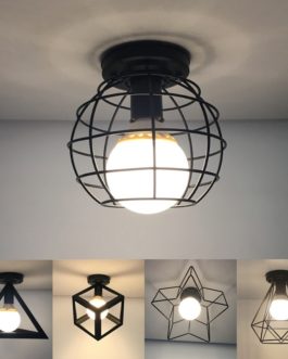 Ceiling Light Fixture Vintage Iron Cage Led Ceiling Lamp