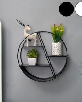 Metal Decorative Shelf Round Holder Rack