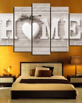 5 Pieces Letter Canvas Wall Art