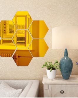 Hexagonal Acrylic Mirror Wall Stickers