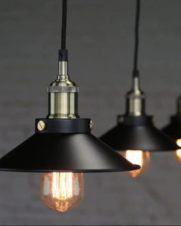 Black Vintage Industrial Pendant Light
