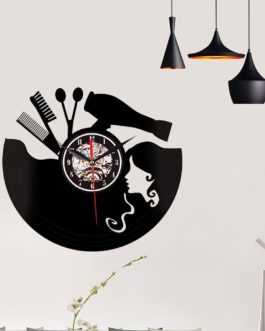 Barber Vinyl Record Wall Clock