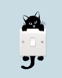 Cute Cartoon Cat Switch Sticker
