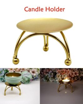 Round Table Golden Candle Holder