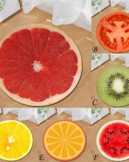 Round Fruit Piece Flannel Carpet