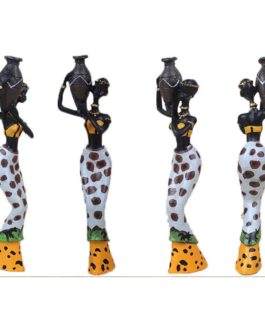 African Lady Display Exotic Sculptures