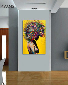 Colorful Girl Hair Wall Art