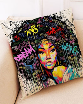 African Women Style Printed Cushion Cover