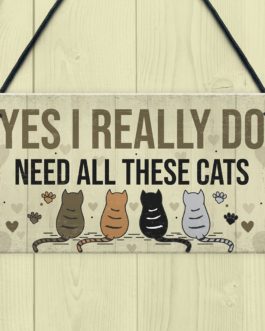 Love Cat Sign Wooden Plaque