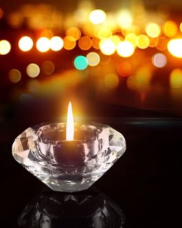 Crystal Glass Candle Holder