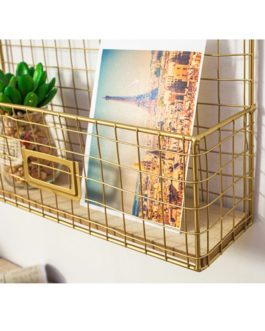 DIY Memo Board Wall Decor Mesh Shelf