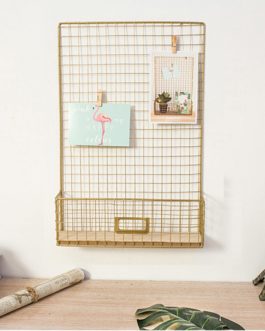 DIY Memo Board Wall Decor Mesh Shelf