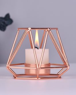 Iron Geometric Candle Holders