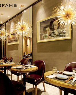 Golden Aluminum Tube Chandelier