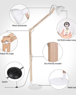 Creative Three Wooden Adjustable Floor Lamp