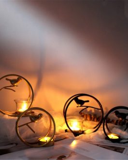 Bird Cage Iron Light Candle Holder