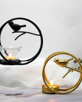 Bird Cage Iron Light Candle Holder