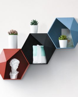 Hexagon Shelf Wall Hanging Rack