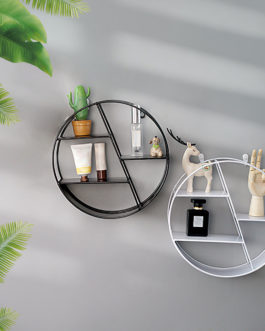 Metal Decorative Shelf Round Holder Rack
