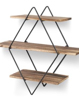 Rustic Wood Wall Shelves Vintage Style