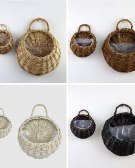 Wall Hanging Natural Wicker Flower Basket