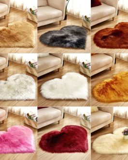 Heart Shape Wool Imitation Rug